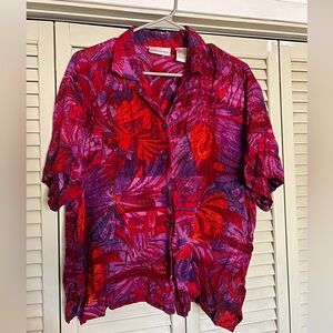 Vintage Women’s flowy and colorful button up